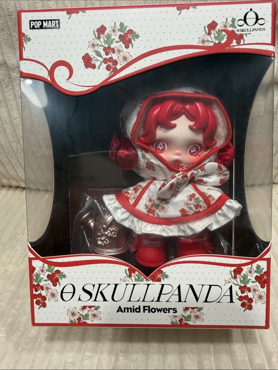 POP MART Other - SKULLPANDA Amid Flowers Red Floral Vinyl Figure.New in package. PopMart. Pretty!